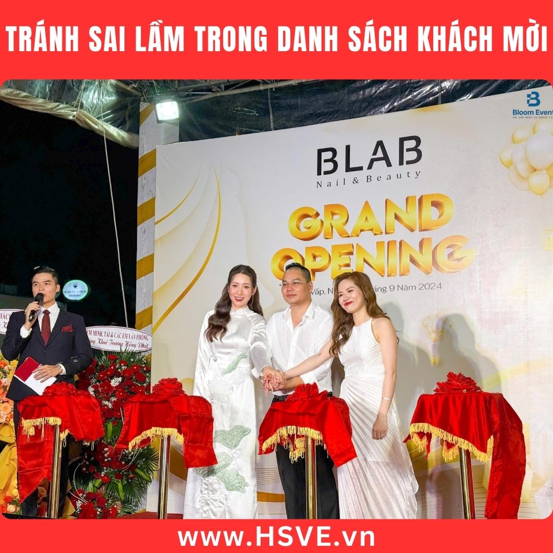 Sai sót khi mời khách dự khai trương