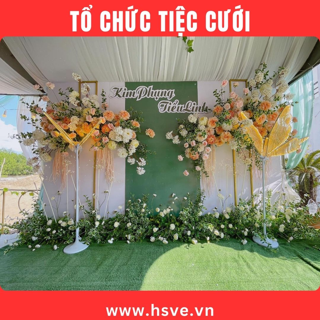 trang trí backdrop đám cưới