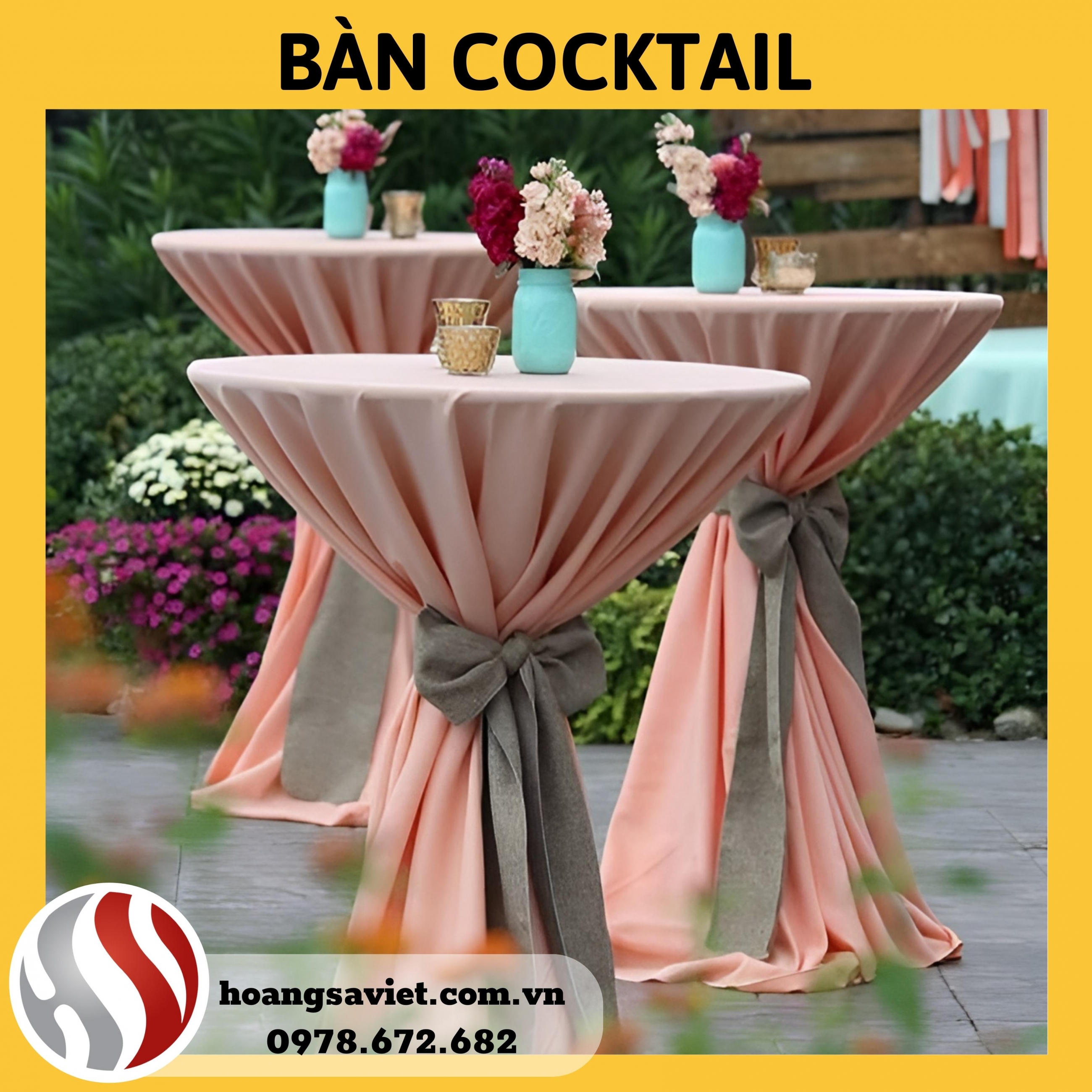 mẫu bàn cocktail tone hồng mẫu bàn cocktail tone hồng