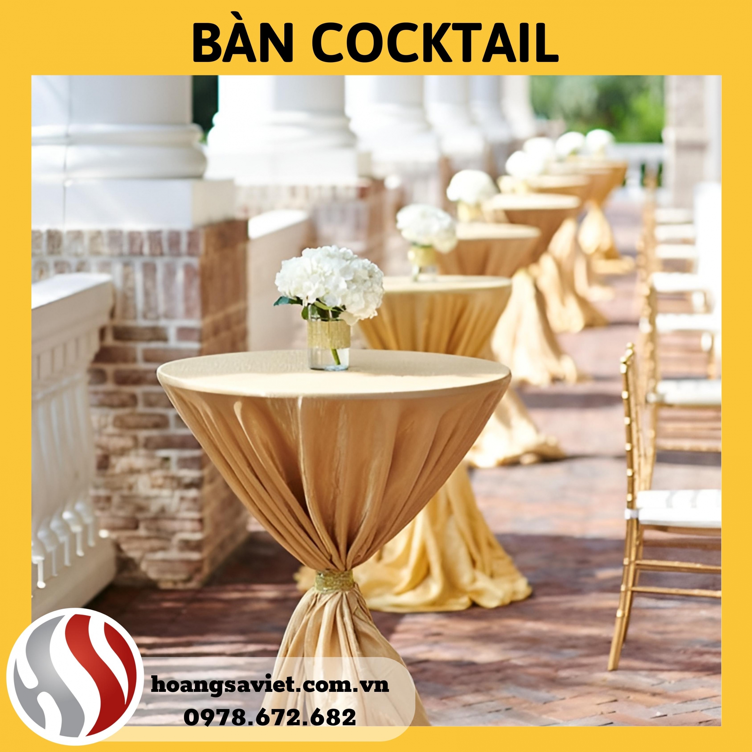 bàn cocktail tone vàng bàn cocktail tone vàng