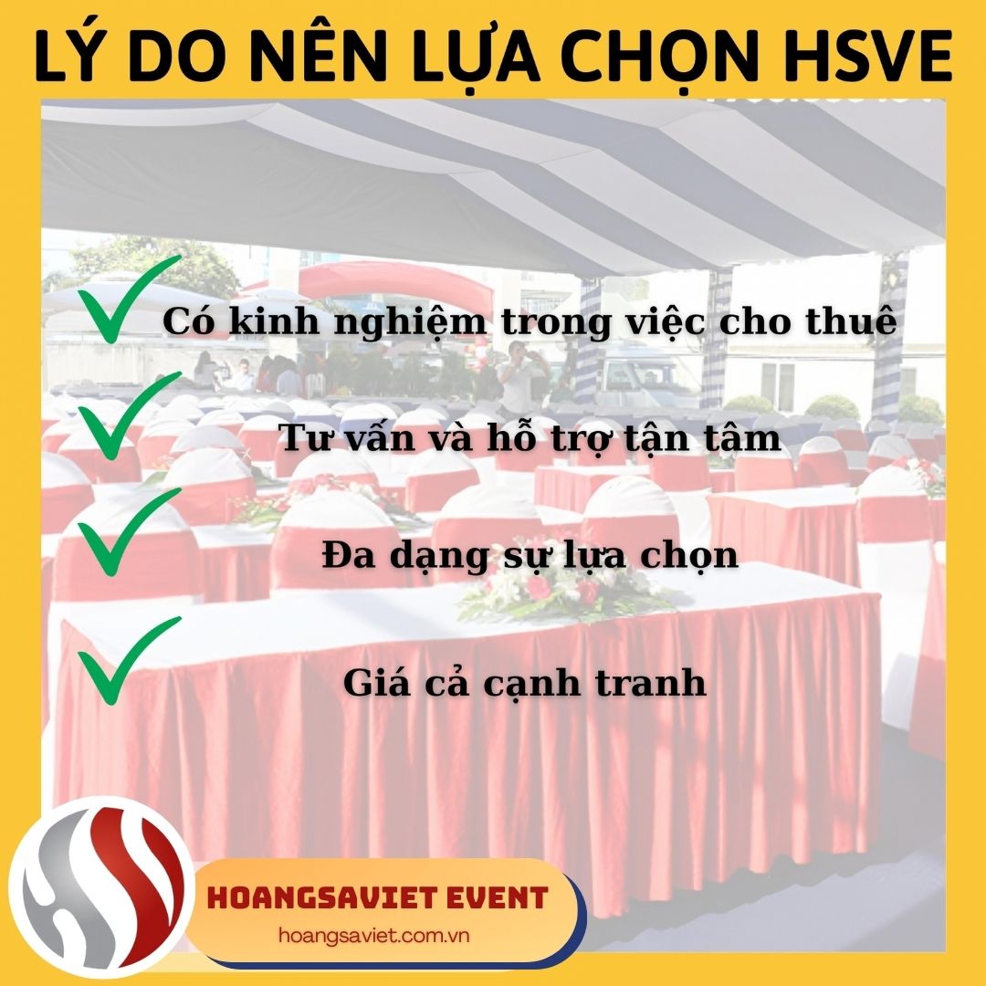 Lý do nên thuê bàn ghế tại HSVE