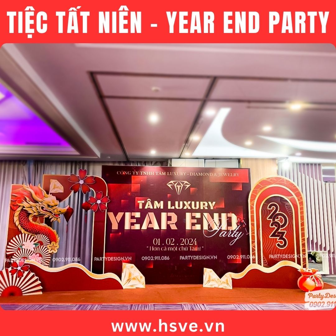 Backdrop tiệc cuối năm
