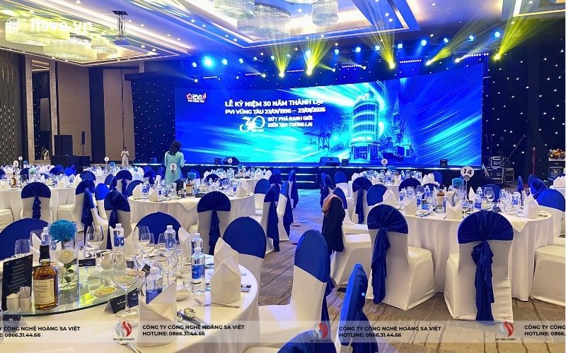 HSVE thi công âm thanh ánh sáng cho lễ kỷ niệm 30 năm thành lập bảo hiểm PVI Vũng Tàu