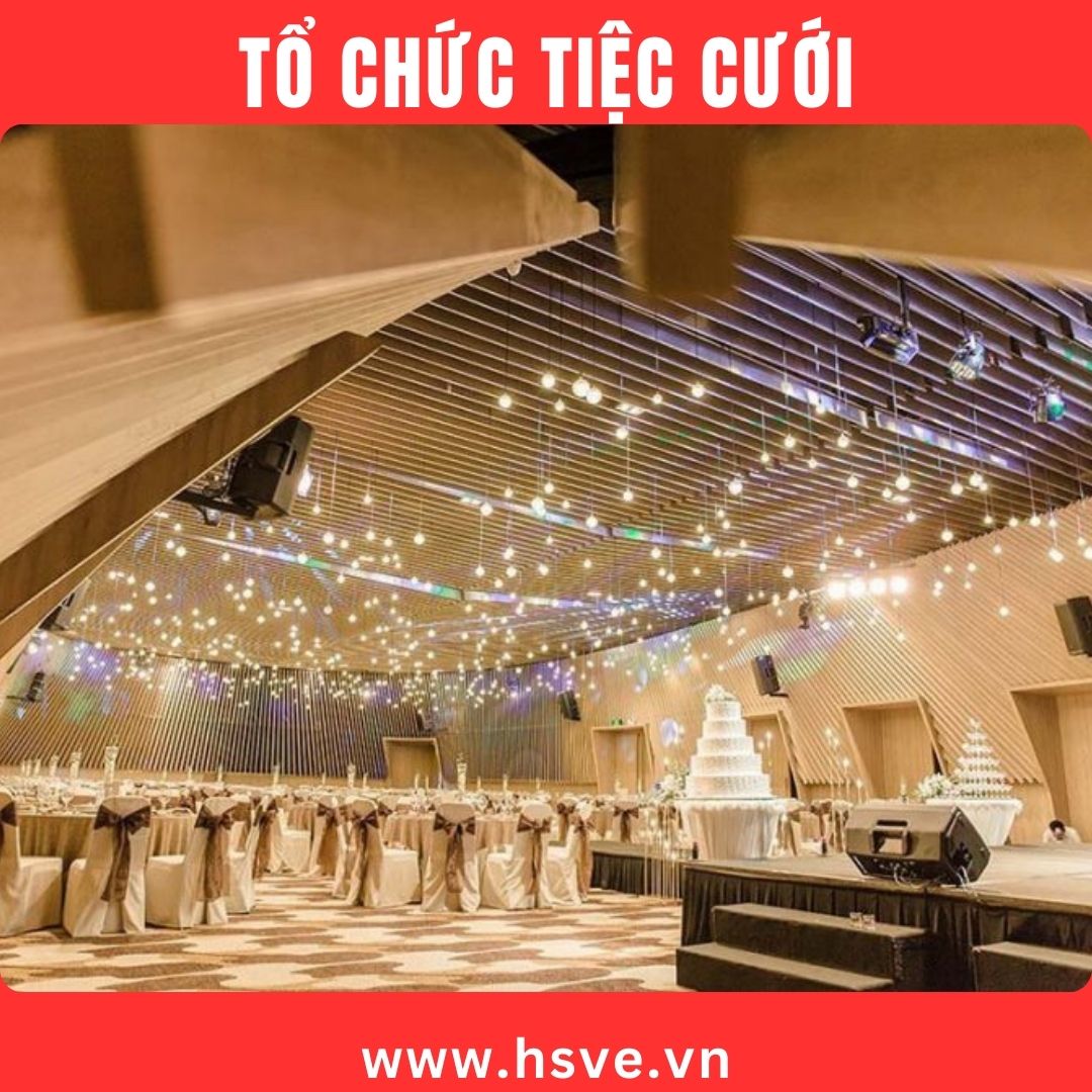 sảnh tiệc cưới trong nhà