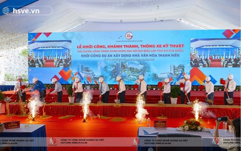 HSVE vinh dự cung câp thiết bị cho lễ khởi công dự án xây dựng nhà văn hoá thanh niên TP.HCM
