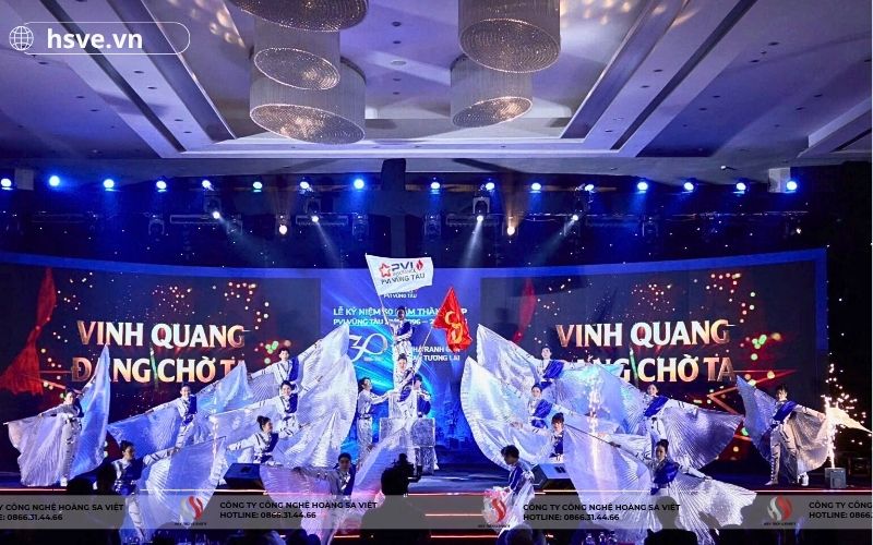 HSVE thi công âm thanh ánh sáng cho lễ kỷ niệm 30 năm thành lập bảo hiểm PVI Vũng Tàu