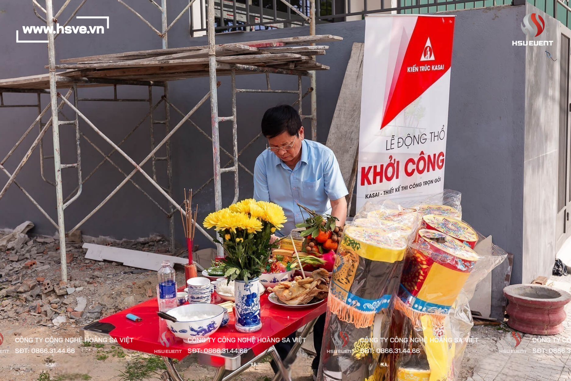 Mâm cúng Lễ Động Thổ