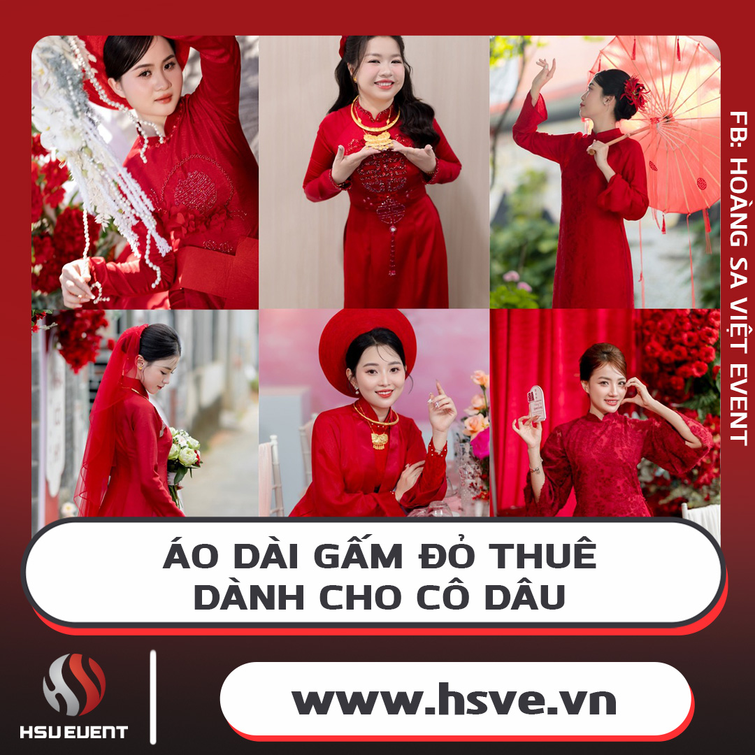 Áo Dài Cô Dâu Gấm Đỏ Thêu Cao Cấp Áo Dài Cô Dâu Gấm Đỏ Thêu Cao Cấp