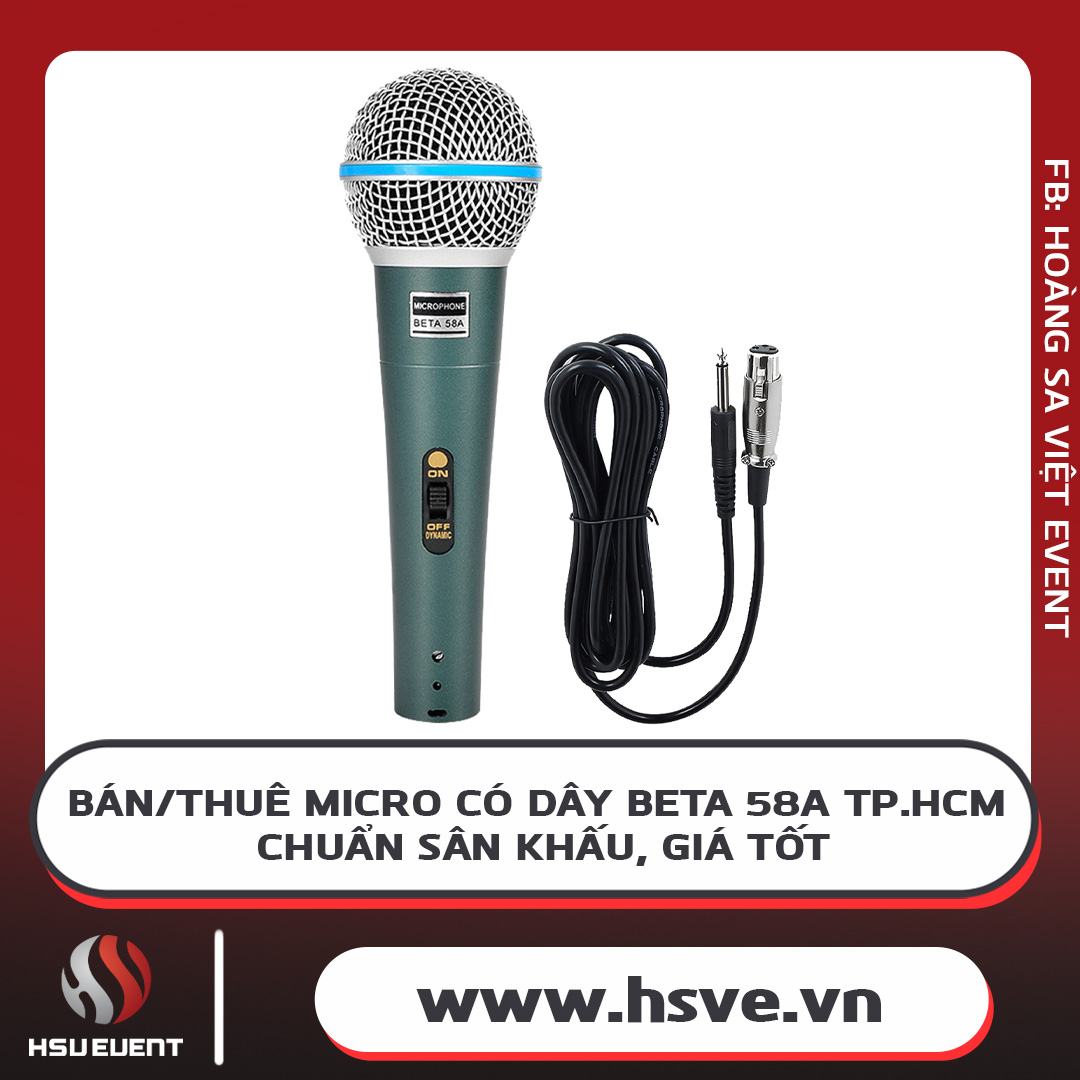 Sell & Rent Wired Microphone Beta 58A in HCMC Sell & Rent Wired Microphone Beta 58A in HCMC