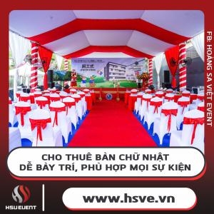 Cho Thuê Bàn Chữ Nhật - Dễ Bày Trí, Phù Hợp Mọi Sự Kiện