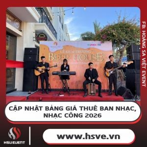 Cập Nhật Bảng Giá Thuê Ban Nhạc, Nhạc Công 2026