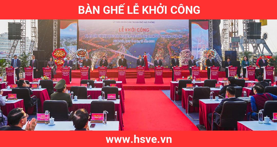 Bàn ghế lễ khởi công Bàn ghế lễ khởi công