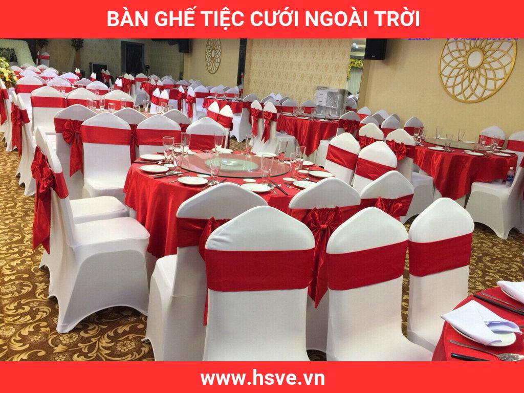 Bàn ghế tiệc cưới ngoài trời Bàn ghế tiệc cưới ngoài trời