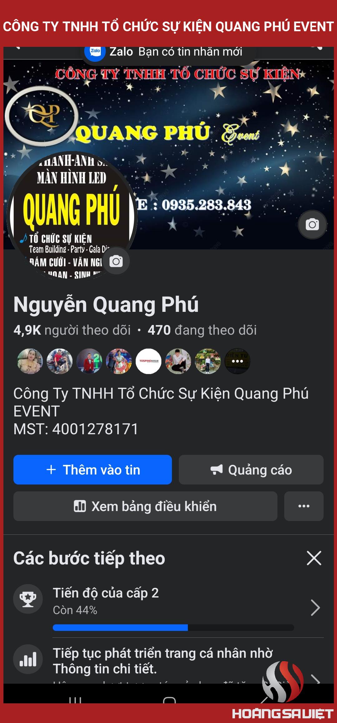 Công Ty TNHH Tổ Chức Sự Kiện Quang Phú EVENT Công Ty TNHH Tổ Chức Sự Kiện Quang Phú EVENT