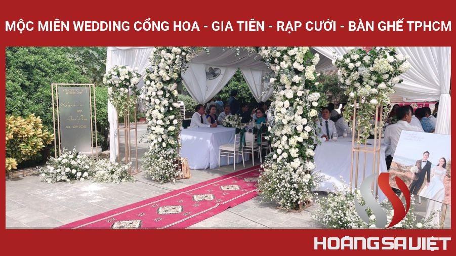MỘC MIÊN WEDDING CỔNG HOA - GIA TIÊN - RẠP CƯỚI - BÀN GHẾ TPHCM MỘC MIÊN WEDDING CỔNG HOA - GIA TIÊN - RẠP CƯỚI - BÀN GHẾ TPHCM