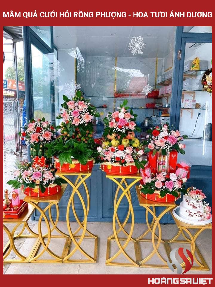 Mâm Quả Cưới Hỏi Rồng Phượng - Hoa Tươi ÁNH DƯƠNG Mâm Quả Cưới Hỏi Rồng Phượng - Hoa Tươi ÁNH DƯƠNG