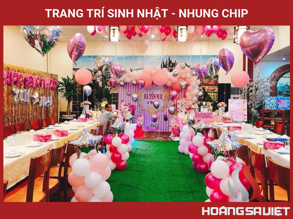 Trang Trí Sinh Nhật - Nhung Chip Trang Trí Sinh Nhật - Nhung Chip