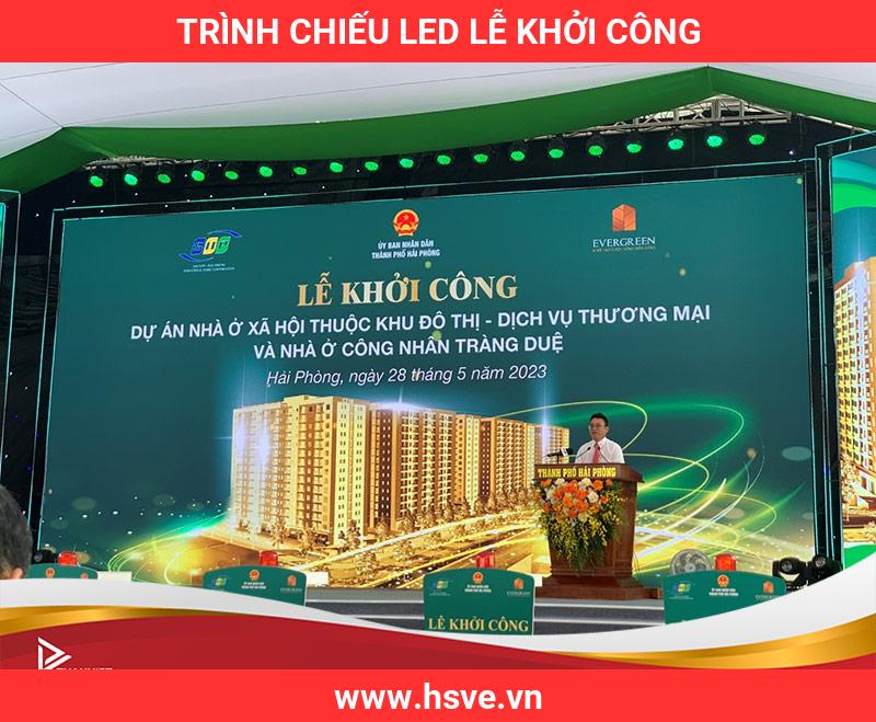trình chiếu LED lễ khởi công trình chiếu LED lễ khởi công